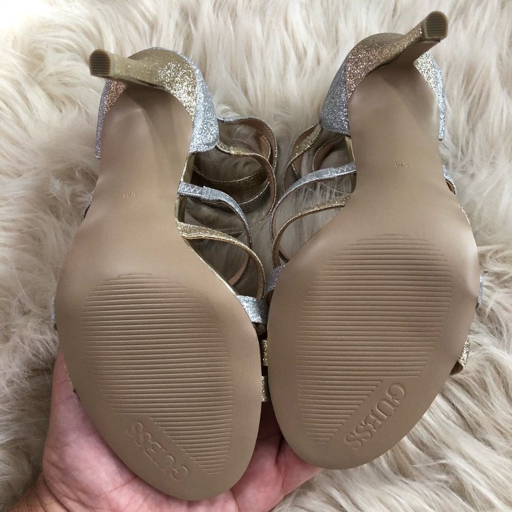 Guess silver & gold high heels Sz6 - Picture 6 of 7